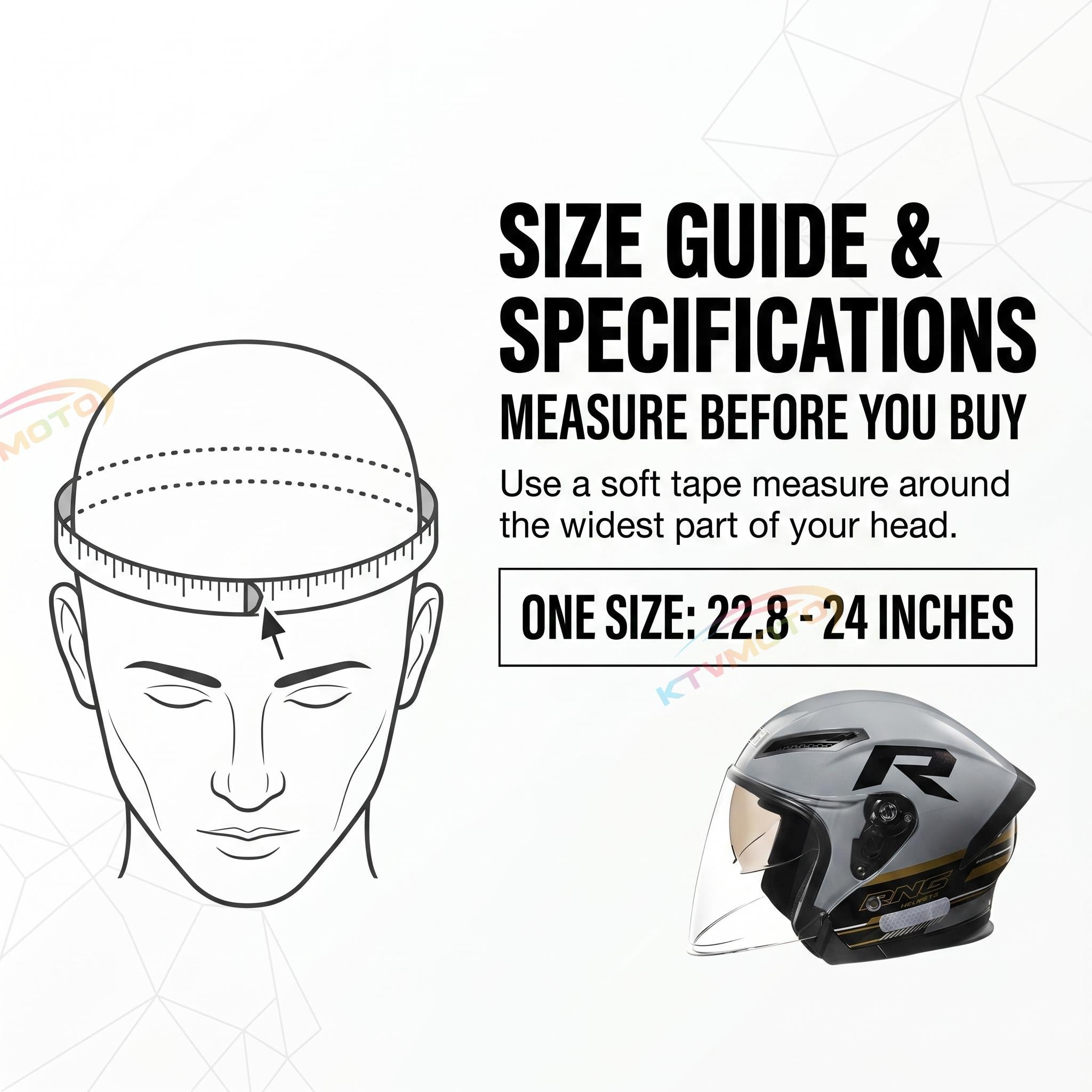Dual-lens open-face motorcycle helmet-I78