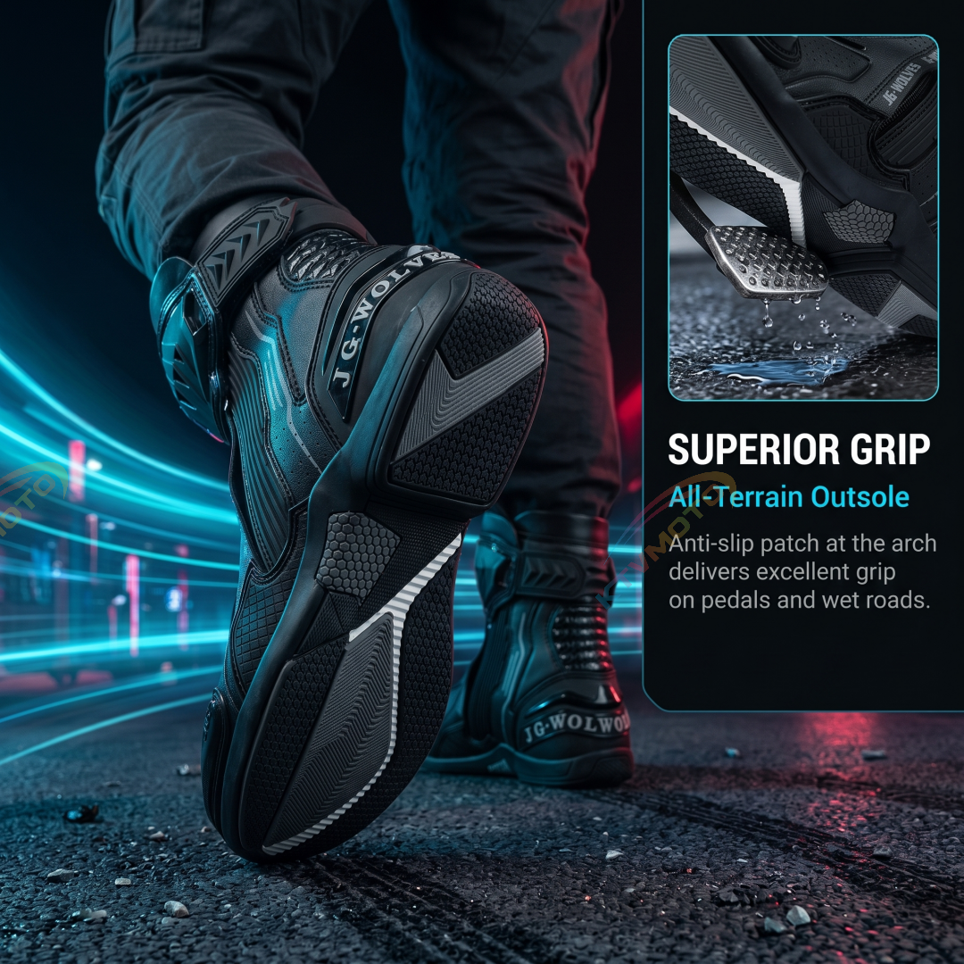 Abrasion-resistant motorcycle riding boots for canyon carving-K104