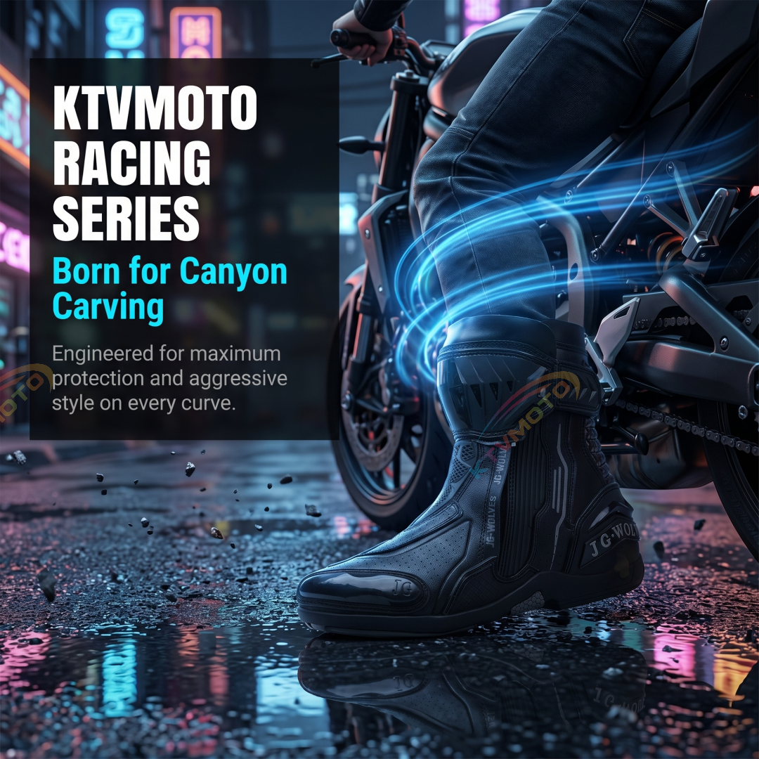 Abrasion-resistant motorcycle riding boots for canyon carving-K104