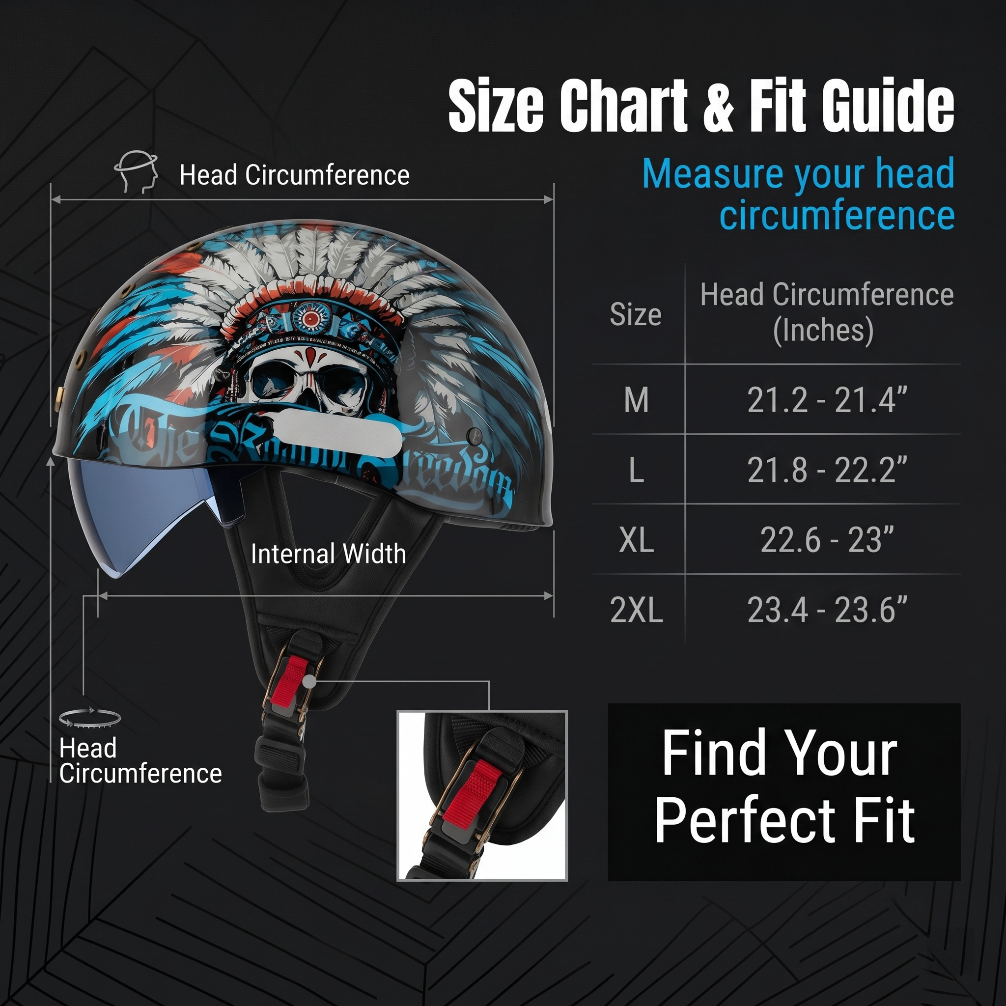 Retro half helmet with nine ventilation holes - I28
