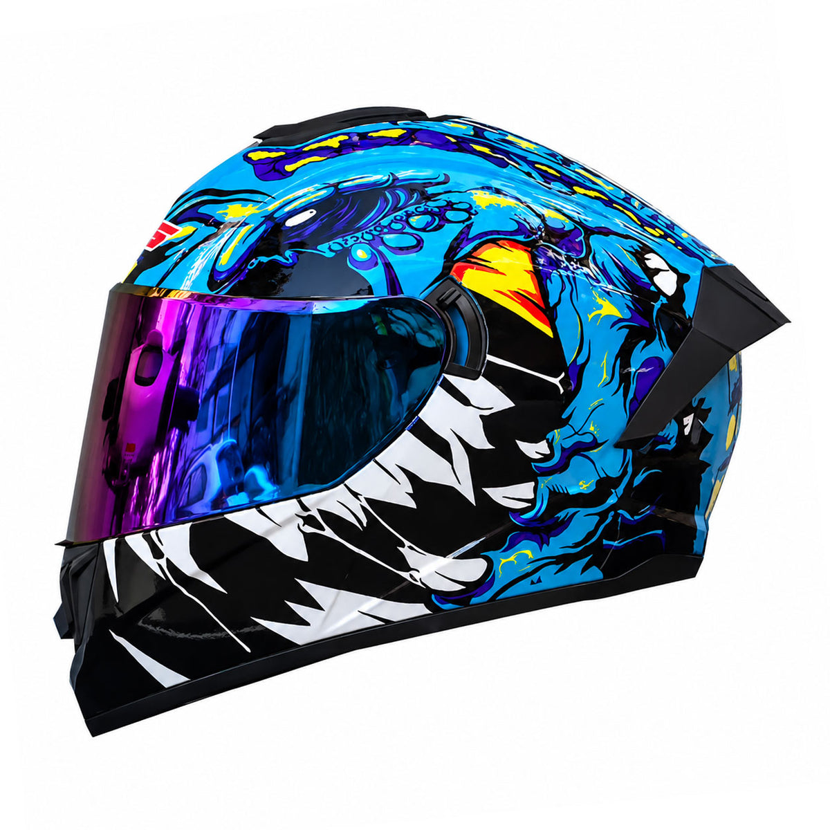 Cool Sport-Style Street Motorcycle Full-Face Helmet with Dual Visors-I160