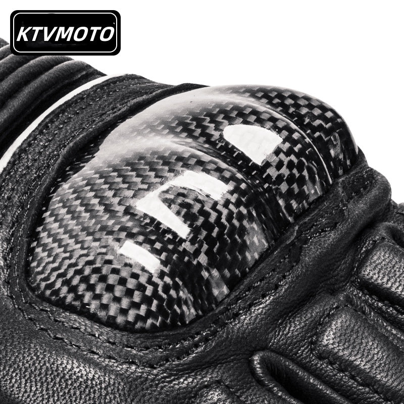 Half Finger Carbon Fiber Leather Gloves-G10