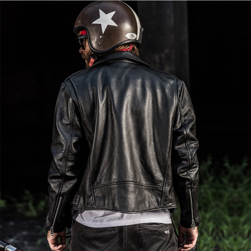 Genuine leather Harley motorcycle riding suit-A40