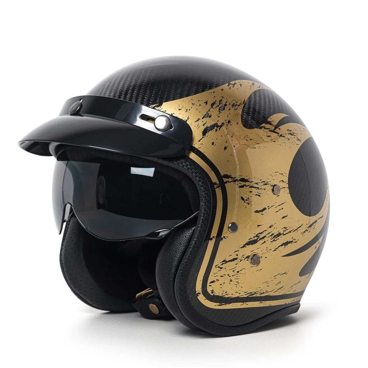 Stylish Textured Carbon Fiber Cycling Half-Helmet-I34