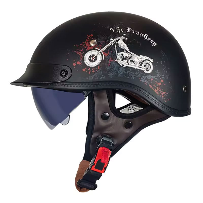 DOT Retro Open-Type Motorcycle Half Helmet Breathable-I13