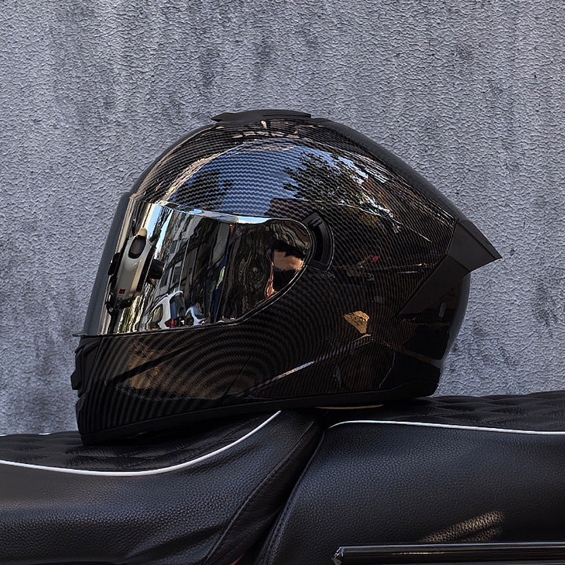 Dual-visor street helmet for sportbikes-I157