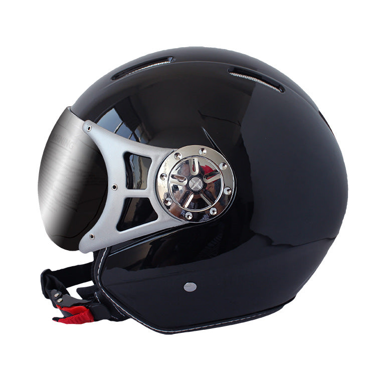 Retro motorcycle open-face mask-I72