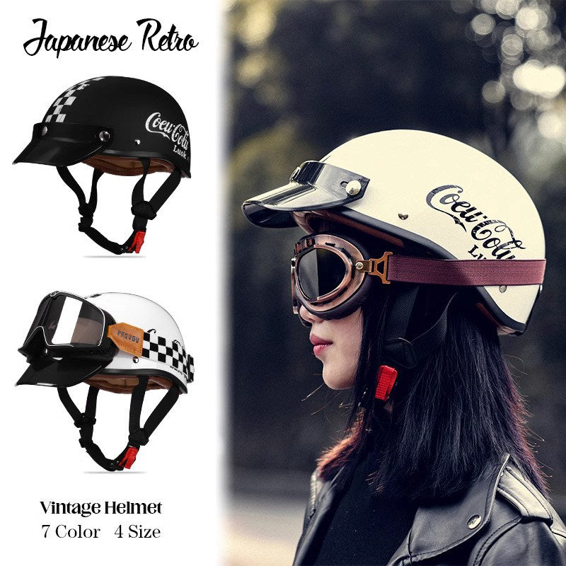 Retro motorcycle helmets for men and women-I18