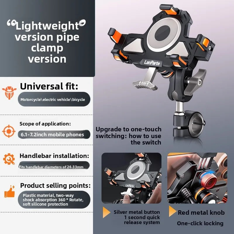 🔥Aluminum alloy double shock absorption mobile phone holder-M27