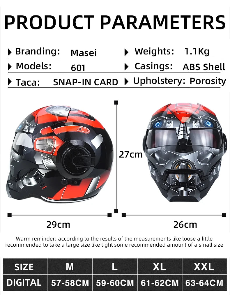 DOT Iron Man/Iron Patriot Motorcycle Helmet-I11