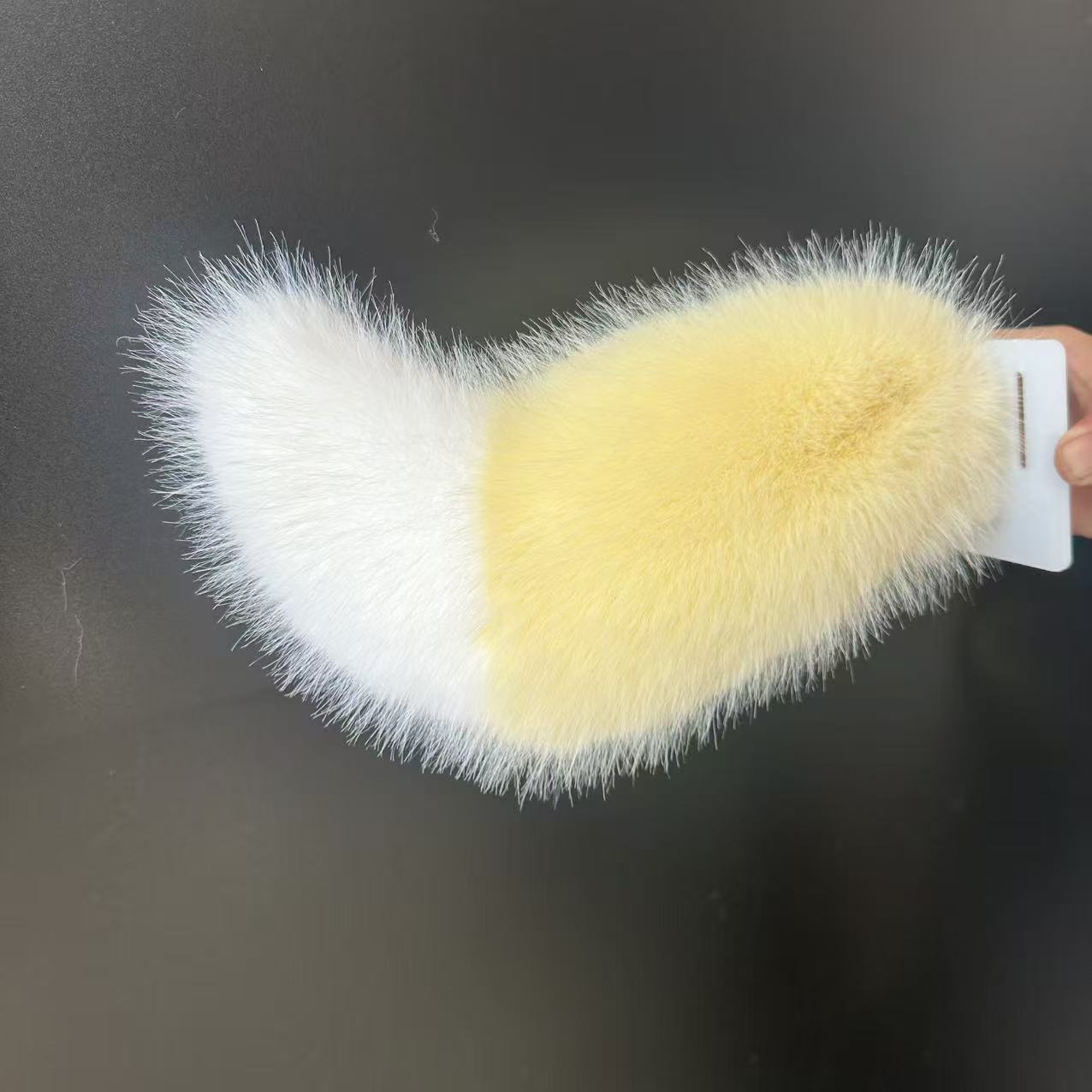 Plush fox tail prop for motorcycle cosplay – remote and voice-controlled-P01