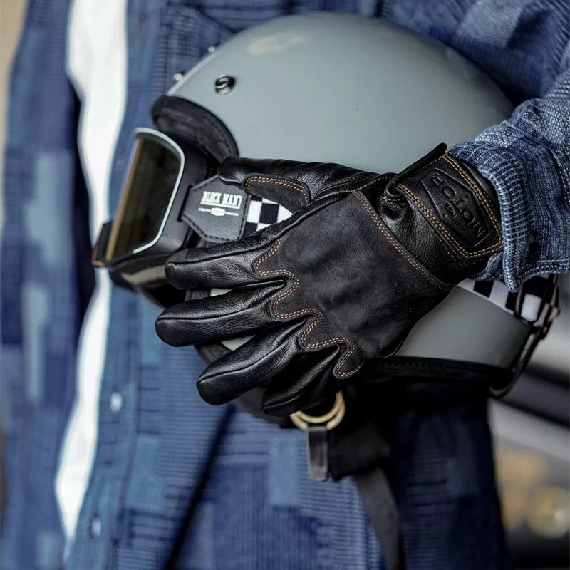Vintage sheepskin motorcycle gloves-G40