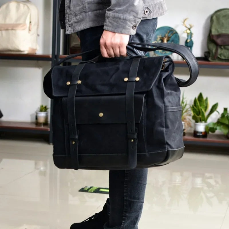 Retro Waterproof Motorcycle Backpack-B08