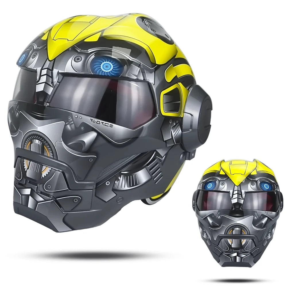 DOT Iron Man/Iron Patriot Motorcycle Helmet-I11