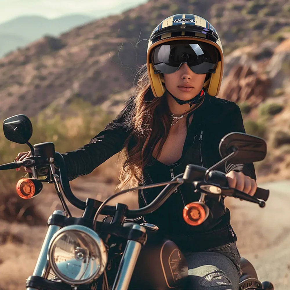 DOT Retro Motorcycle Shockproof Protective Helmet-I09