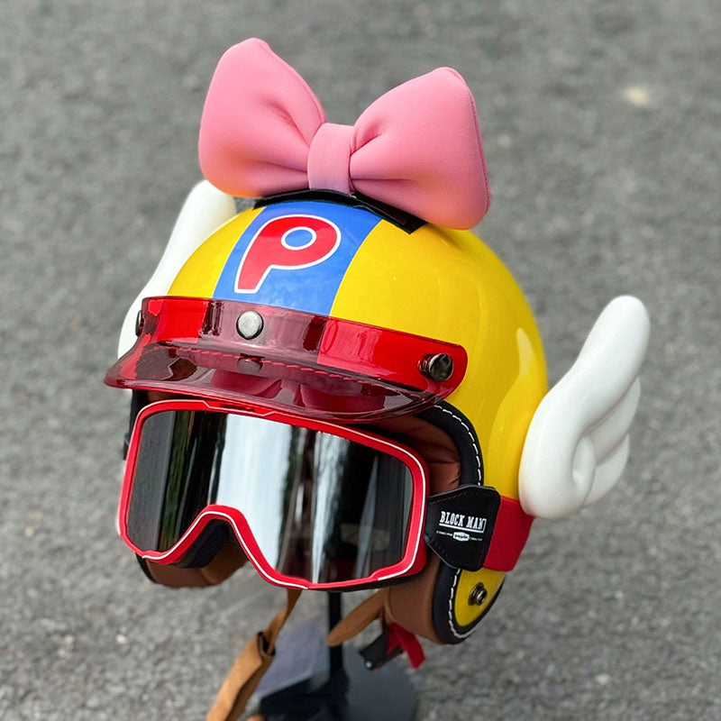 Retro motorcycle helmet three-quarter helmet-I33