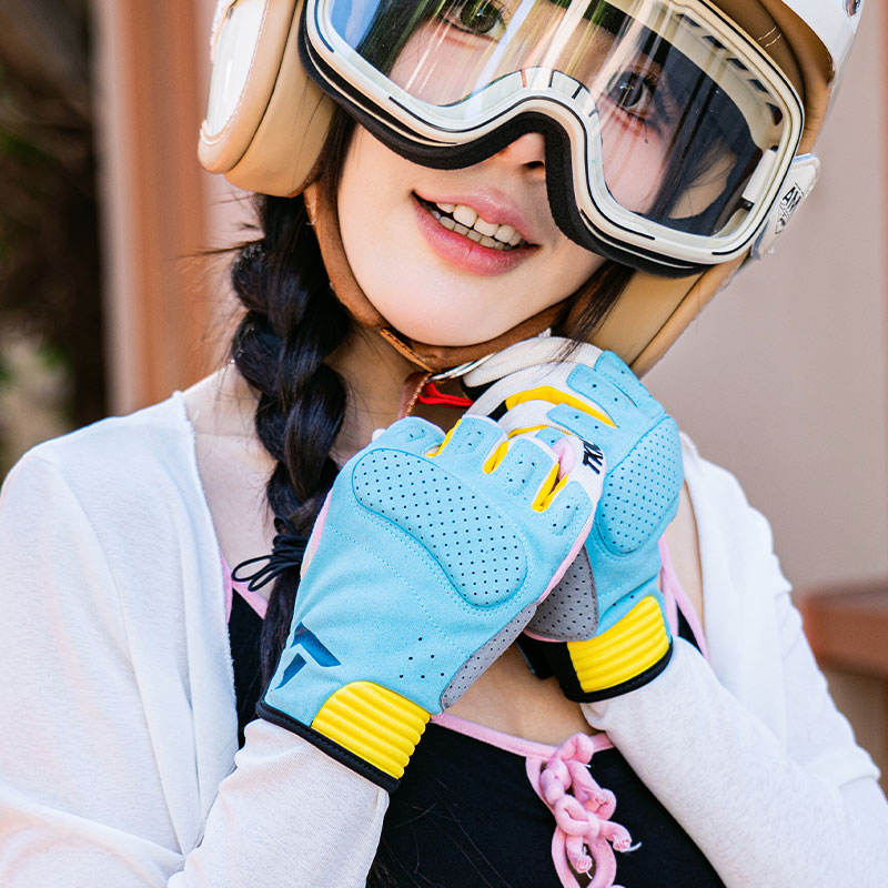 Retro Touchscreen Motorcycle Riding Gloves-G54