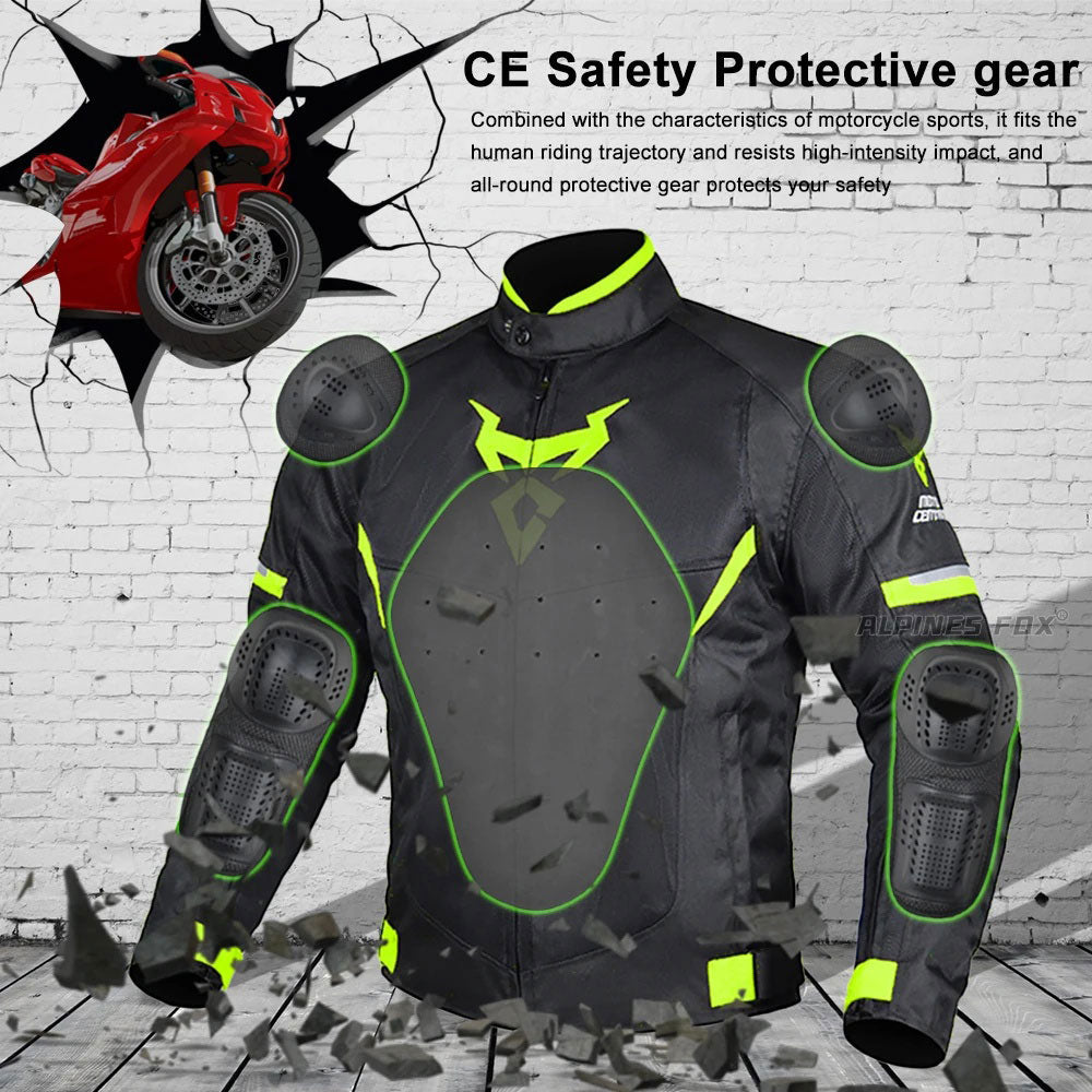 Men's breathable motorcycle riding protective clothing-J26
