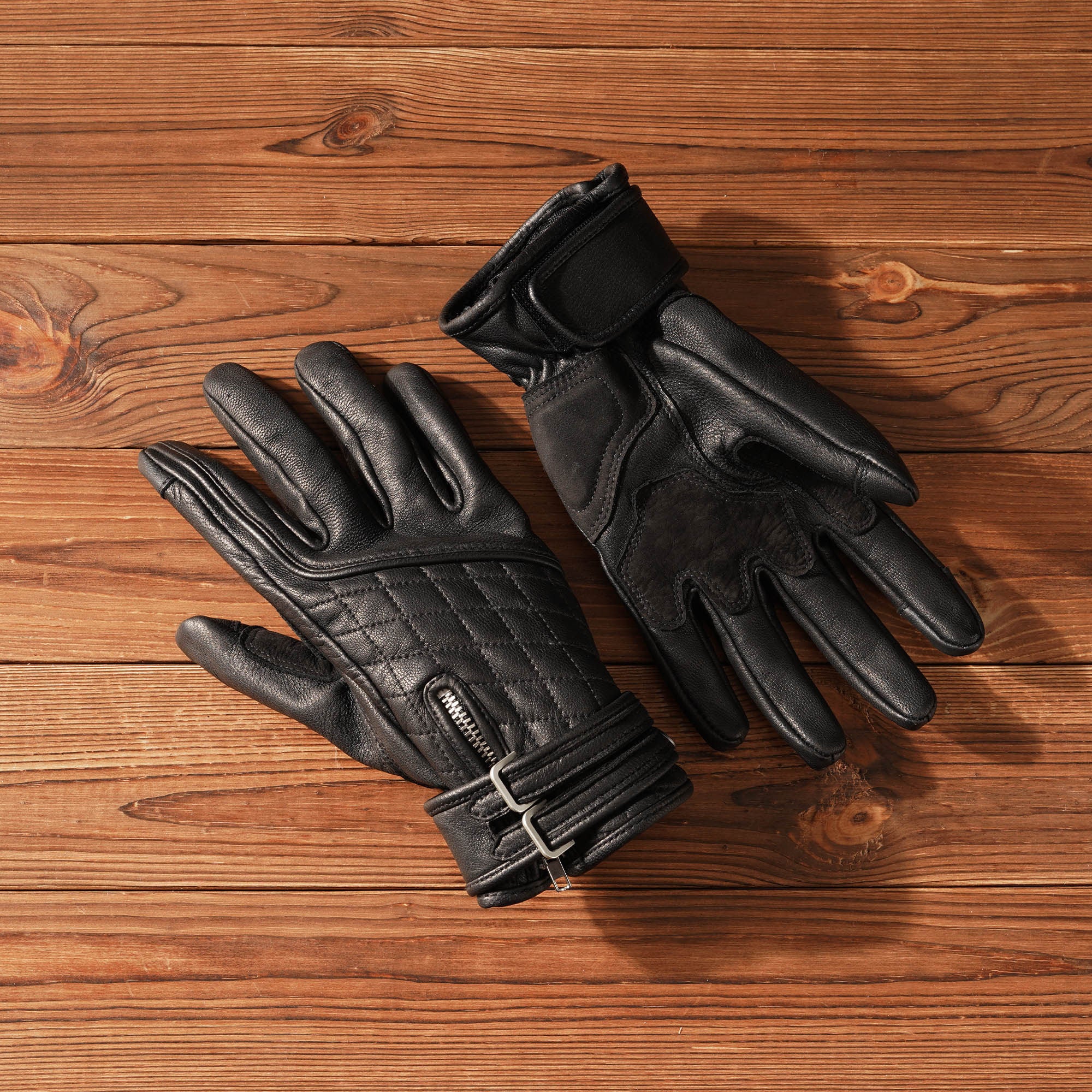 Retro Diamond-Quilted Genuine Leather Long Gloves-G53