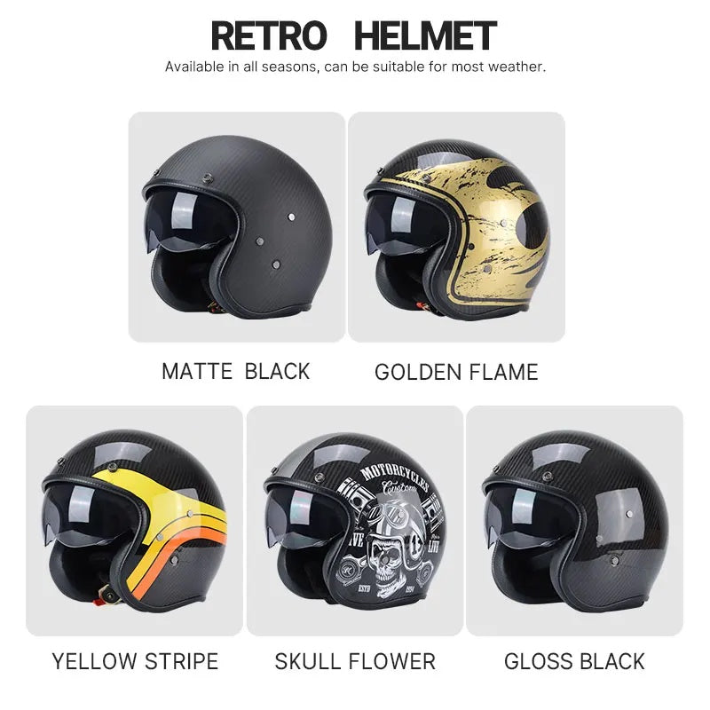 Stylish Textured Carbon Fiber Cycling Half-Helmet-I34
