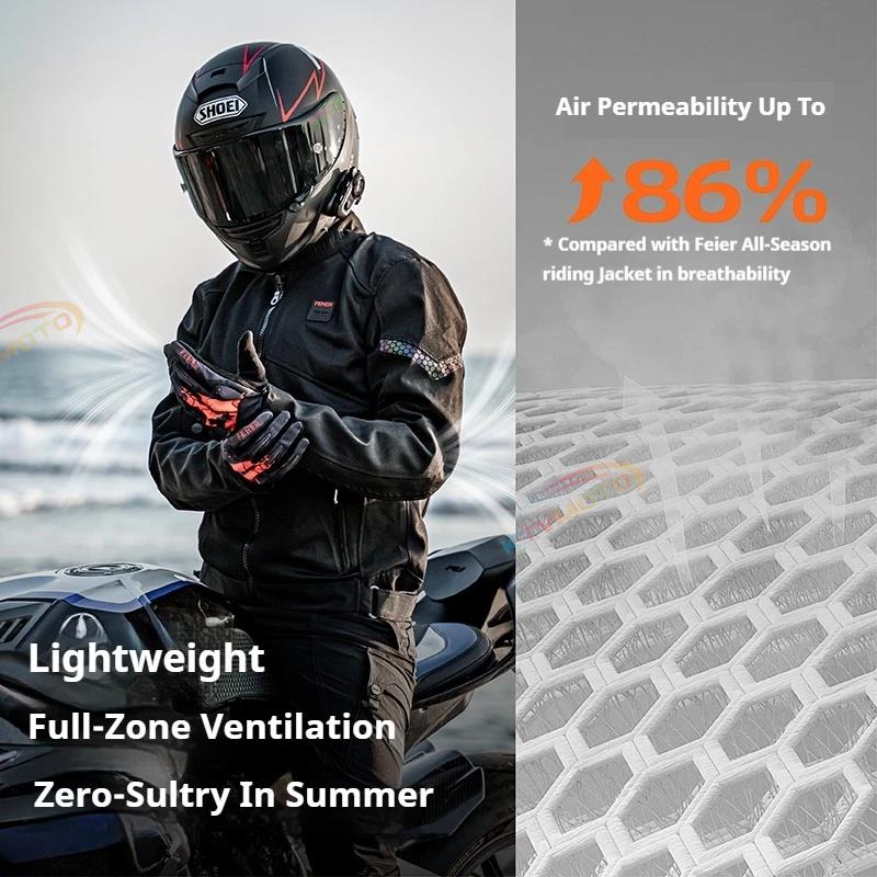 CE Breathable Mesh Motorcycle Commuter Jacket for Summer-J66