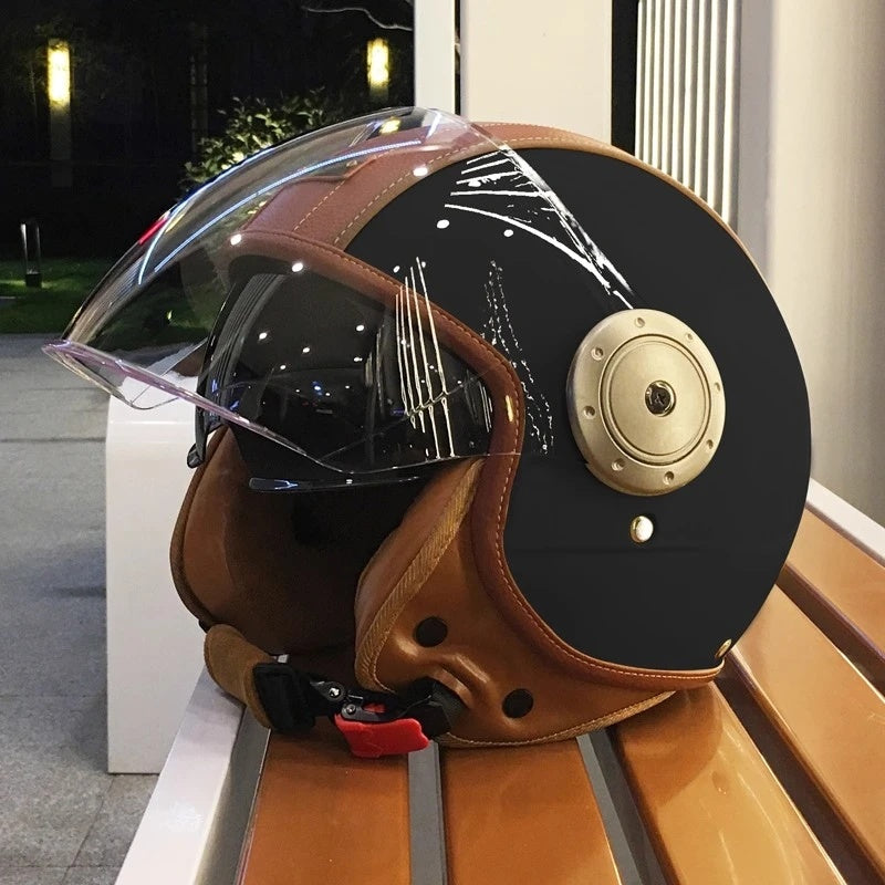Dual-lens open-back Bluetooth motorcycle helmet-I27