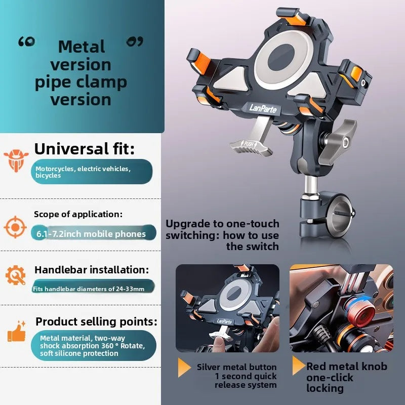 🔥Aluminum alloy double shock absorption mobile phone holder-M27