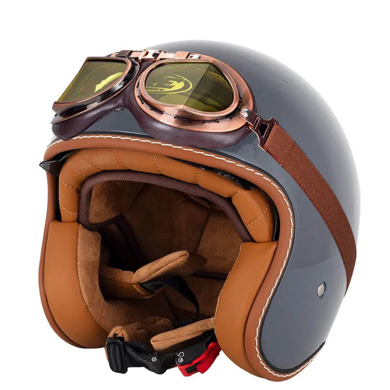 DOT Retro Motorcycle Shockproof Protective Helmet-I09