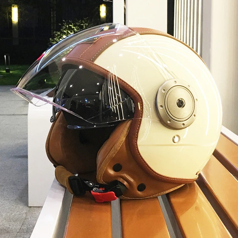 Dual-lens open-back Bluetooth motorcycle helmet-I27