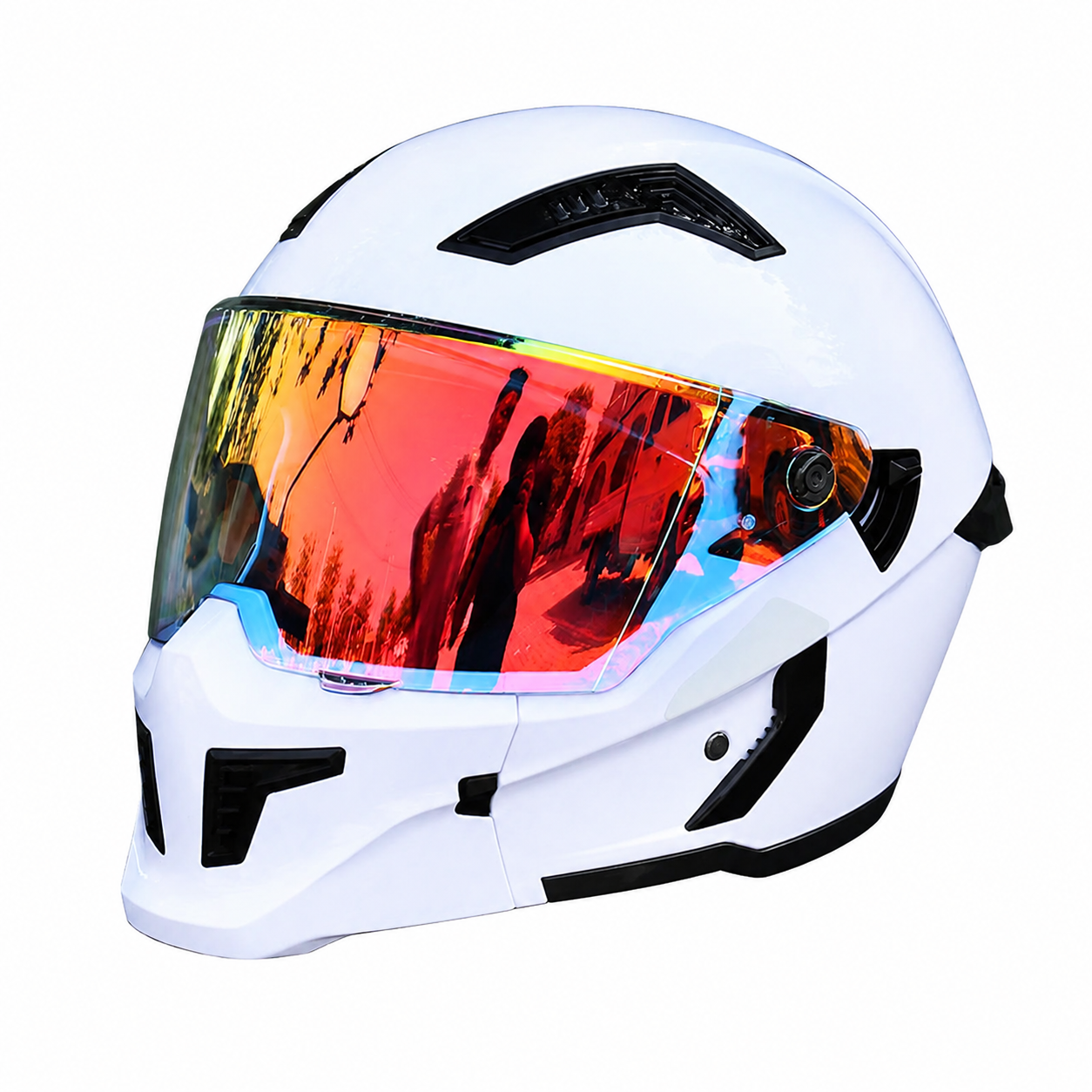 DOT-Certified Modular Motorcycle Helmet (Convertible Full-Face)-I165