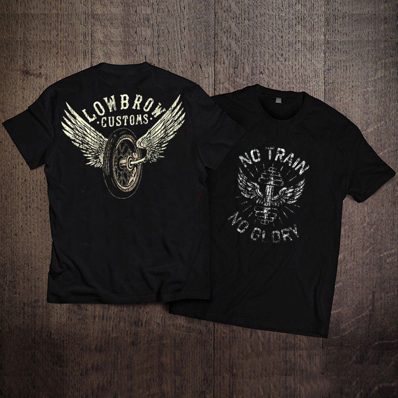 Heavyweight Retro Biker-Style Short-Sleeve T-Shirt - T01