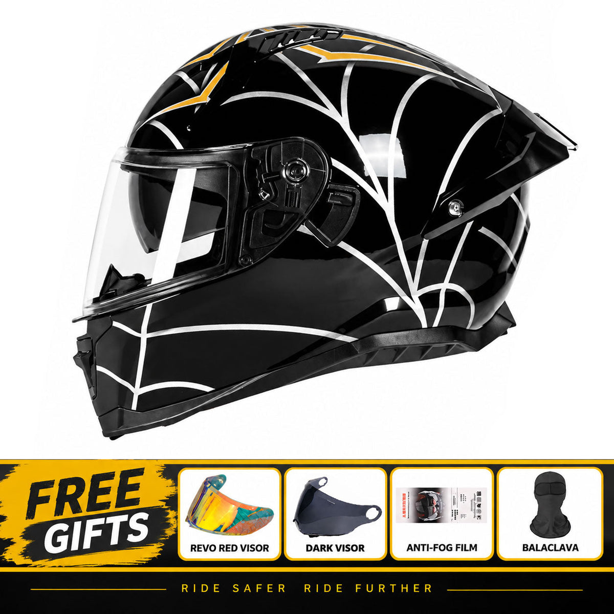 DOT-Certified Trendy Full-Face Motorcycle Helmets for Couples-I301