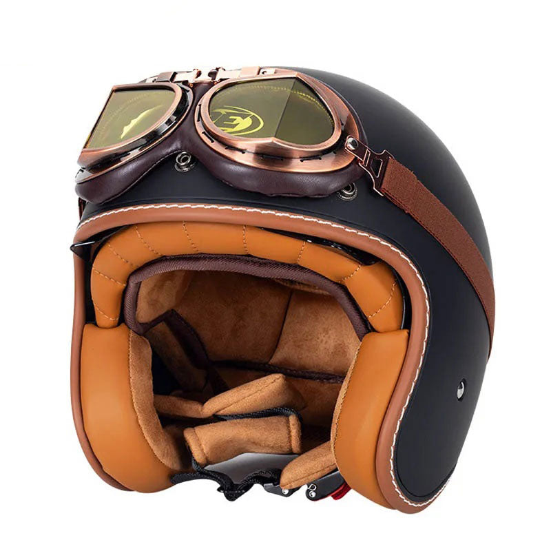 DOT Retro Motorcycle Shockproof Protective Helmet-I09
