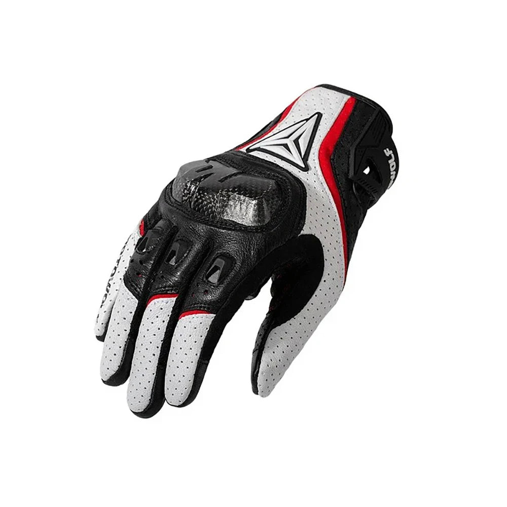 Off-road motorcycle touch screen breathable carbon fiber protective full finger gloves-G06