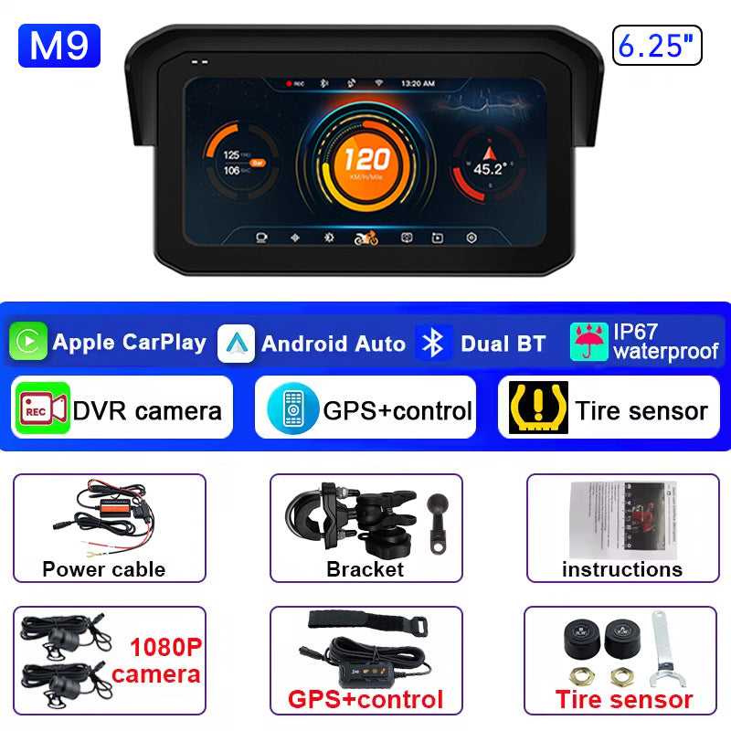 2025 New Model Cross-Border Motorcycle Dashcam with GPS Positioning and Blind Spot Detection Function - M9