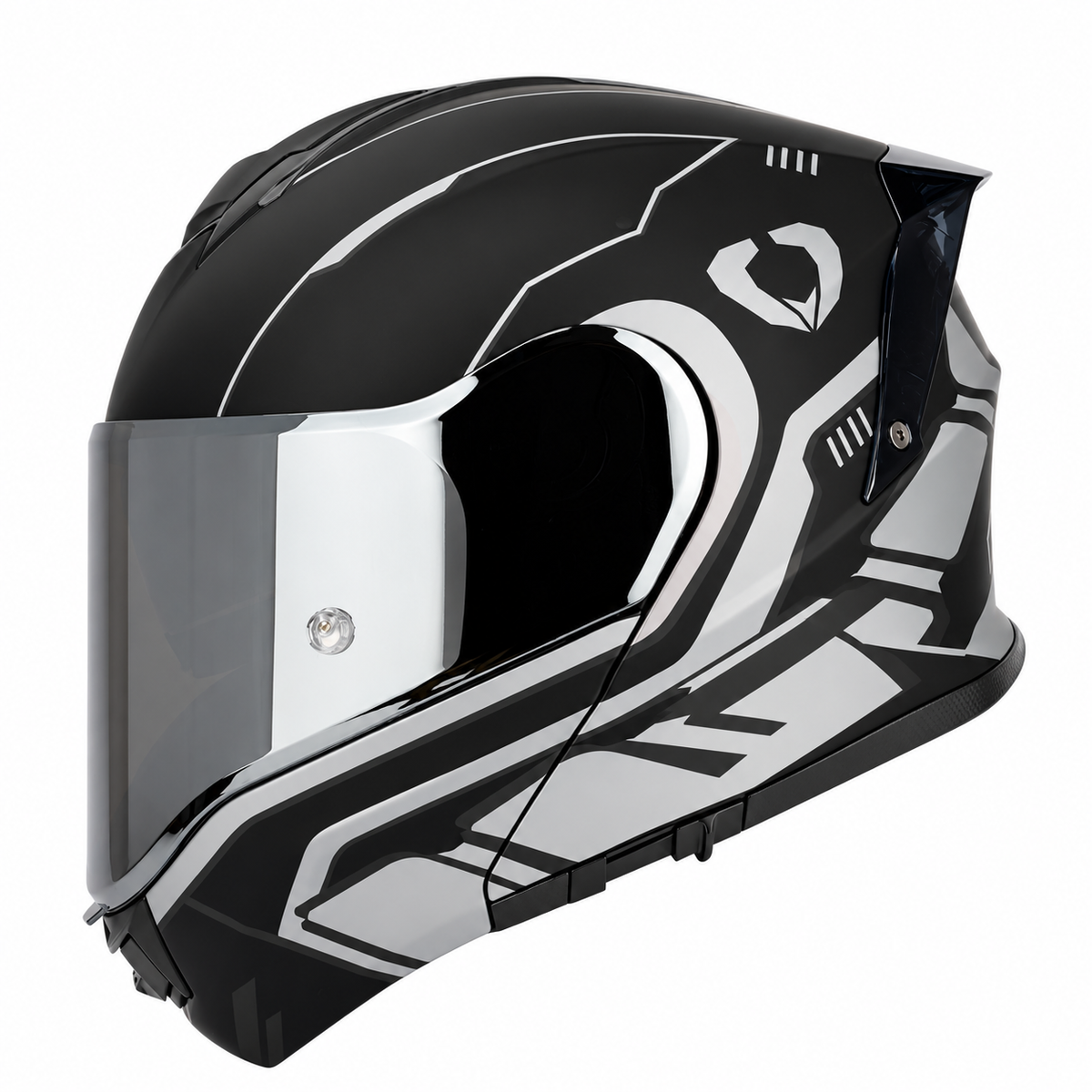 Big-Size Racing-Grade Modular Flip-Up Motorcycle Helmet with Dual-Visor Design - I290