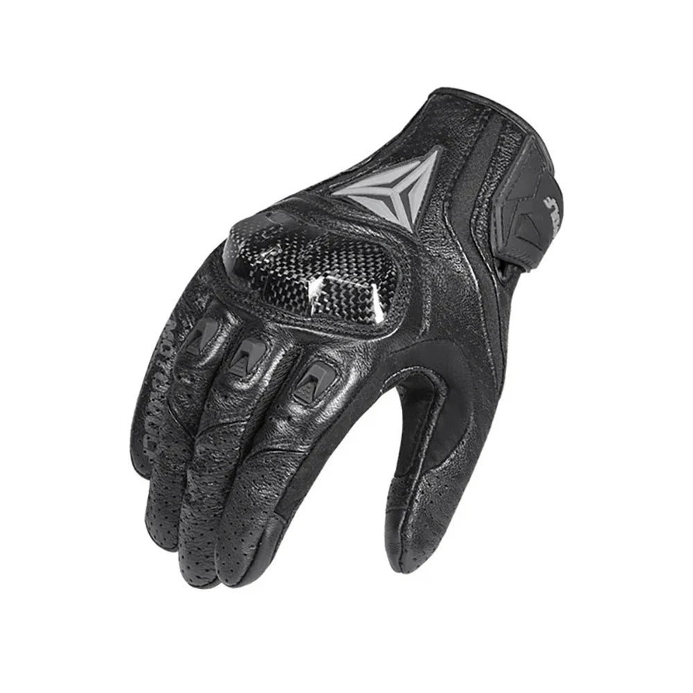 Off-road motorcycle touch screen breathable carbon fiber protective full finger gloves-G06