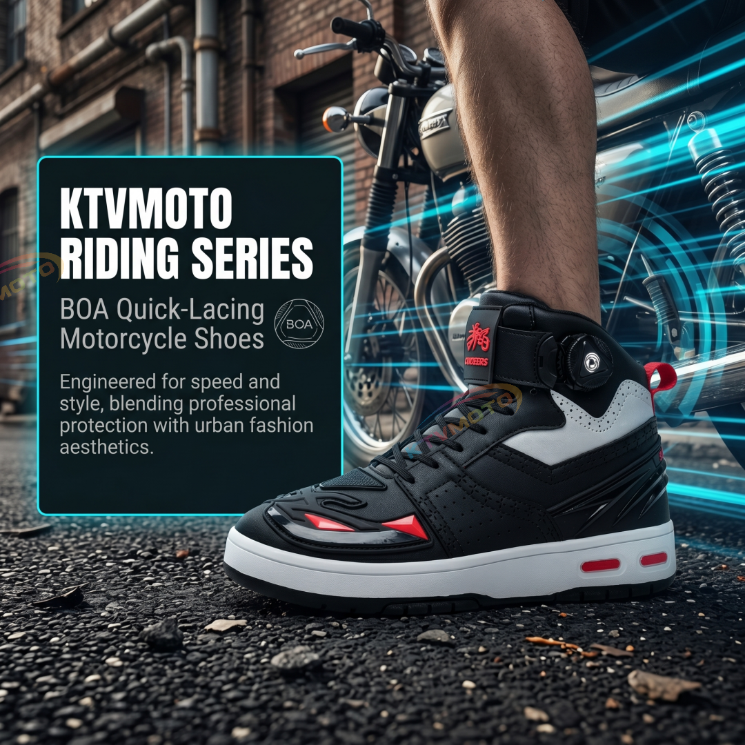 BOA Quick-Lacing Motorcycle Riding Shoes-K48