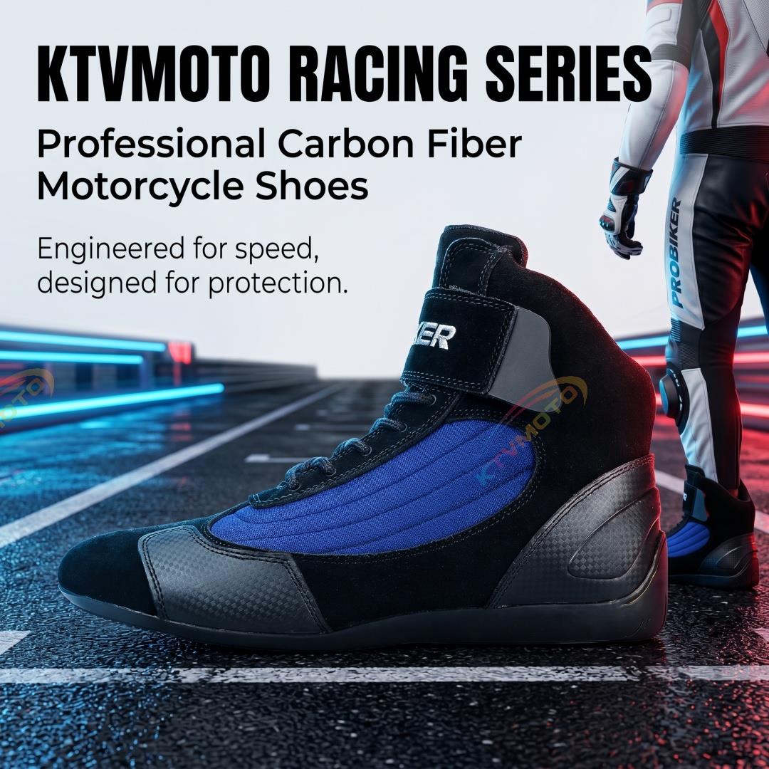 Breathable carbon fiber motorcycle shoes-K159