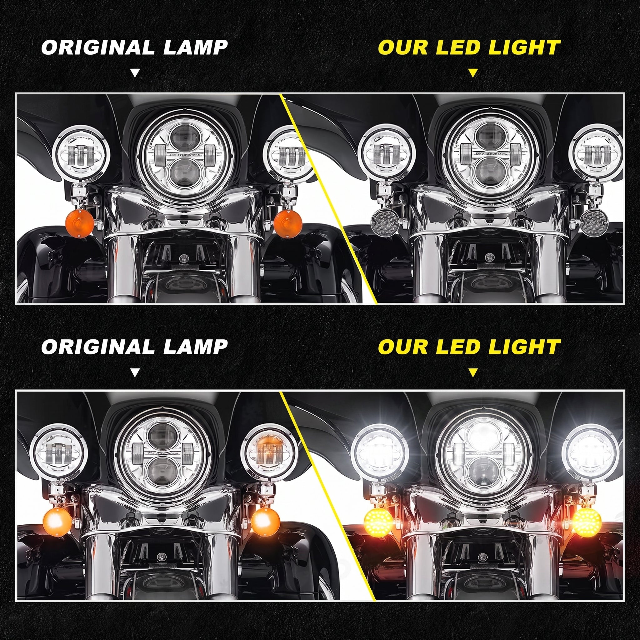 1157 LED Peacock Turn Signal Lights for Harley Moto – D21