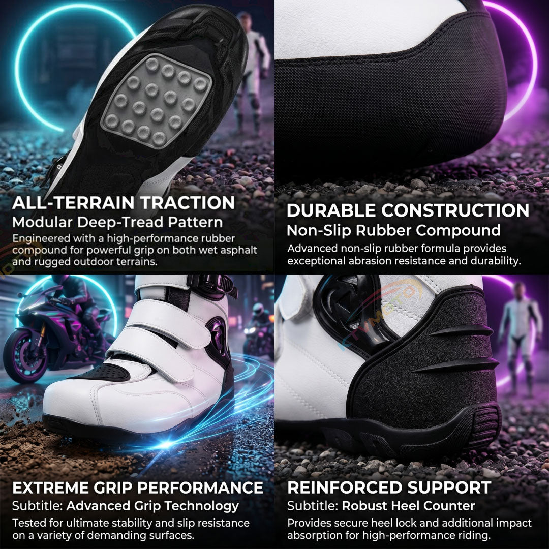 Convenient Velcro Motorcycle Riding Boots-K108