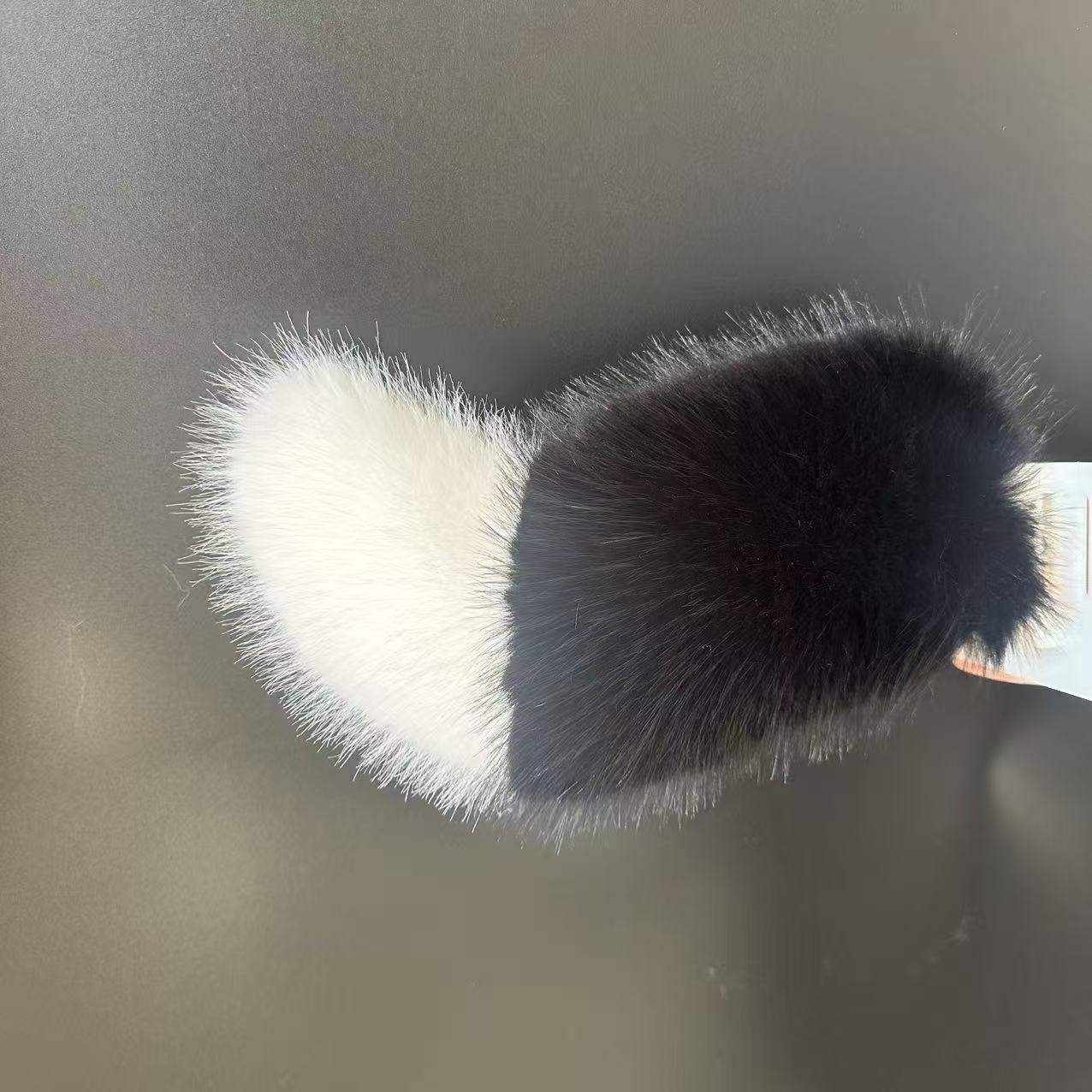 Plush fox tail prop for motorcycle cosplay – remote and voice-controlled-P01