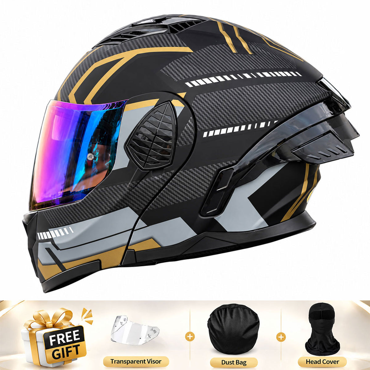 Full-face/Modular Motorcycle Helmet for Cruiser Riding-I306