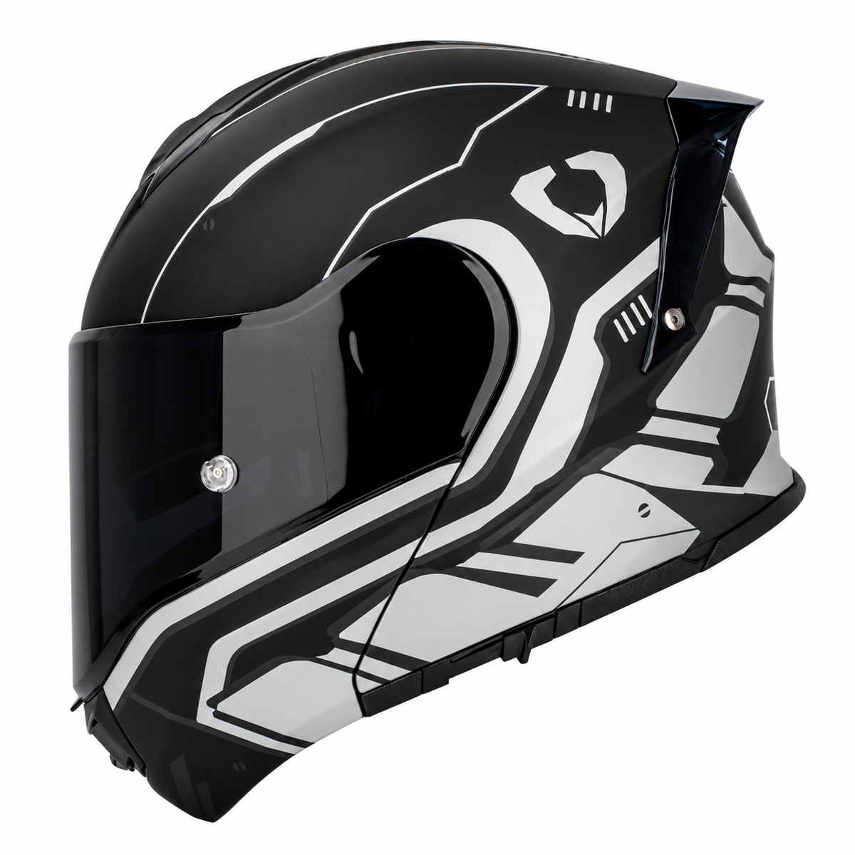Big-Size Racing-Grade Modular Flip-Up Motorcycle Helmet with Dual-Visor Design - I290