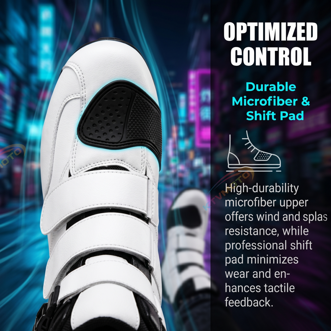 Convenient Velcro Motorcycle Riding Boots-K108