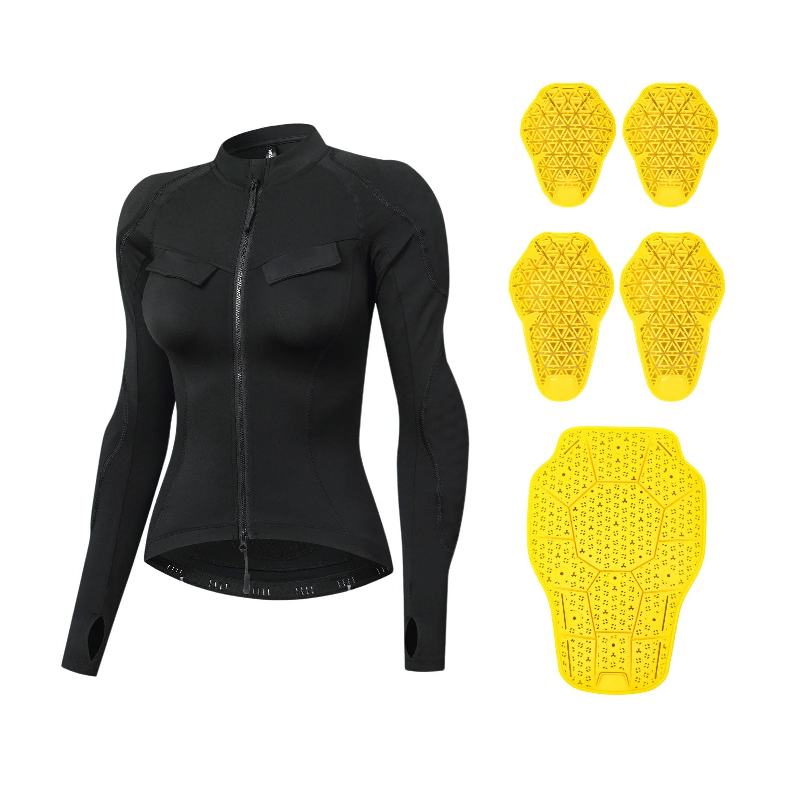 CE Women's Slim Fit Motorcycle Riding Suit with Removable Protective Pads-J35