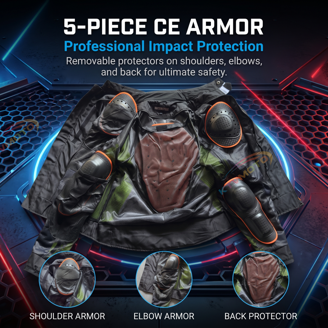 Retro Mesh Motorcycle Racing Jacket-J47