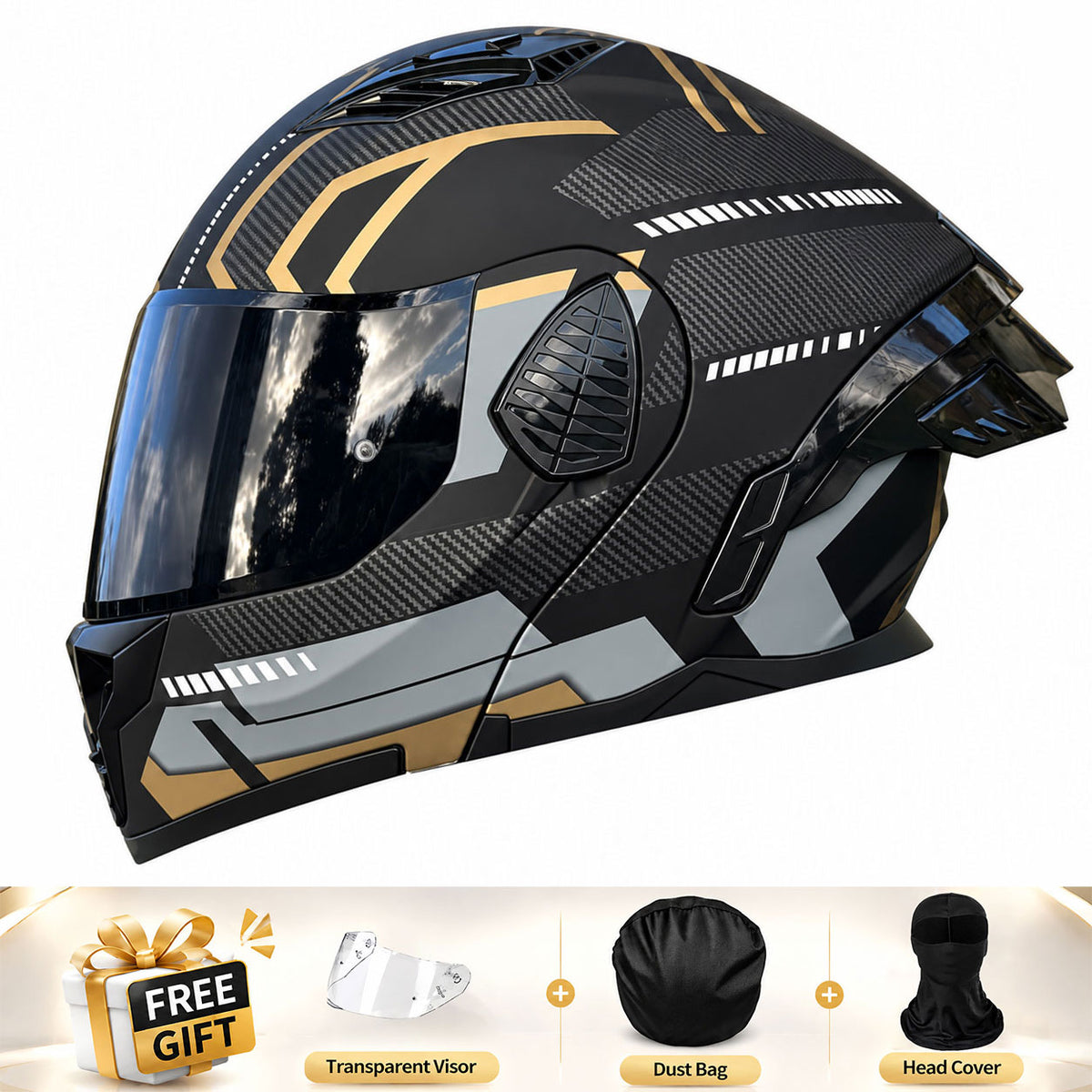 Full-face/Modular Motorcycle Helmet for Cruiser Riding-I306
