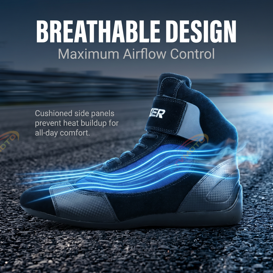Breathable carbon fiber motorcycle shoes-K159