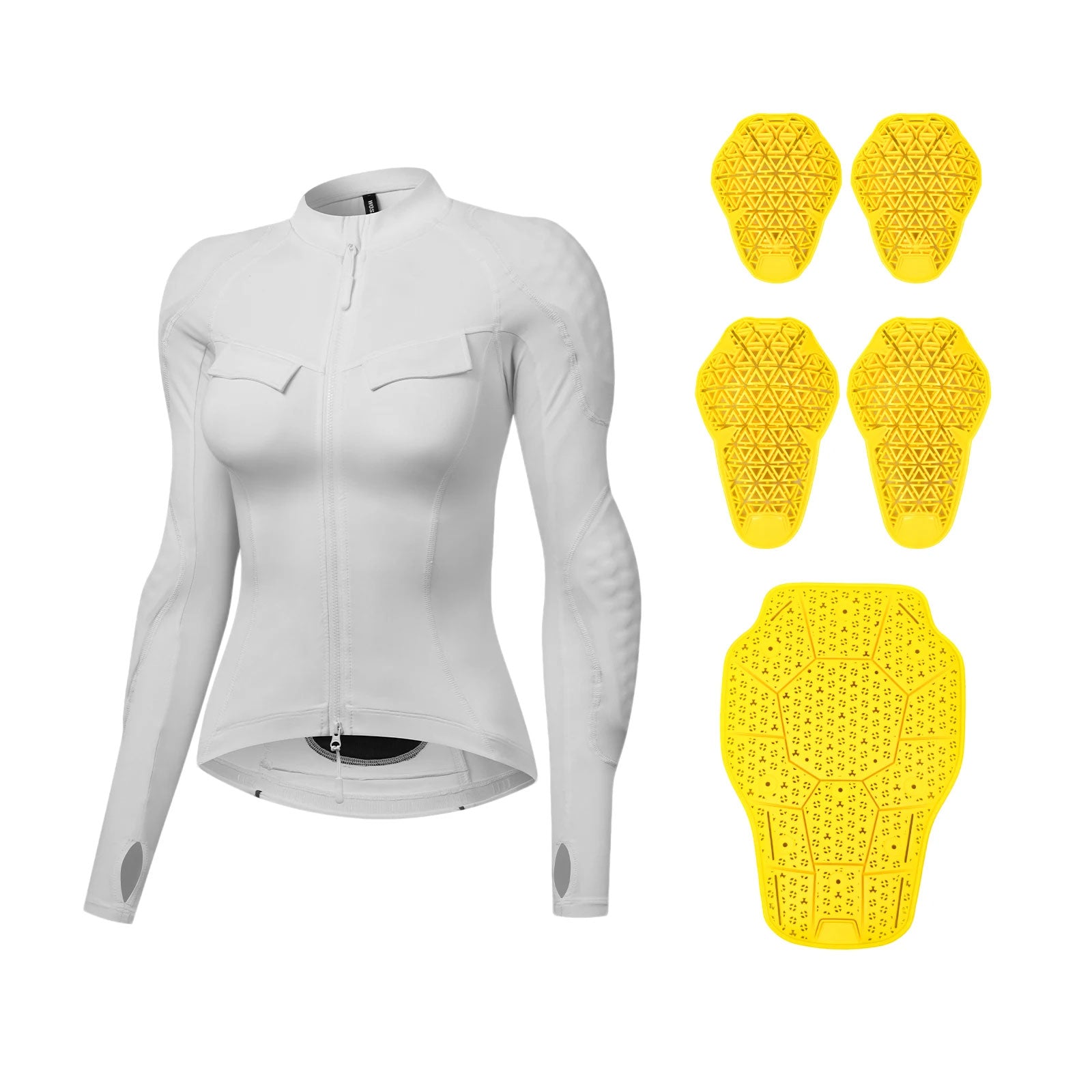 CE Women's Slim Fit Motorcycle Riding Suit with Removable Protective Pads-J35